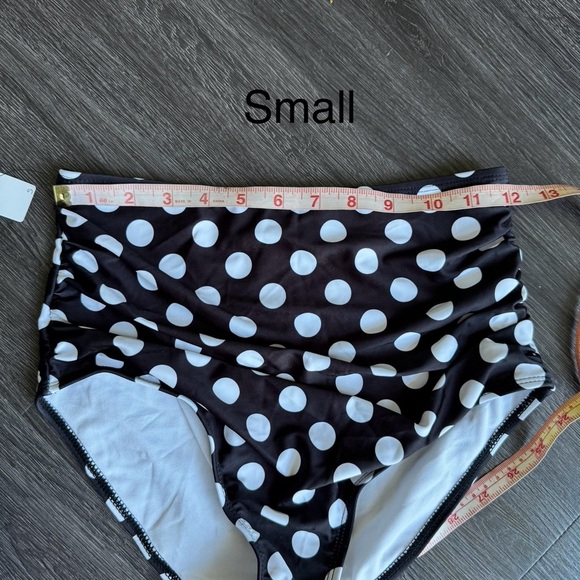 High Waisted Full Coverage Black and White Swimsuit Bottom - Small Med Large New - Picture 5 of 13